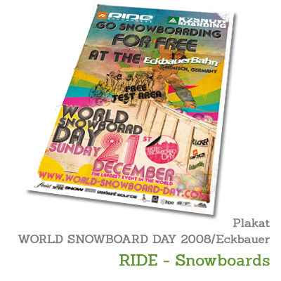 Plakat WORLD SNOWBOARD DAY 2008 - RIDE-Snowboards