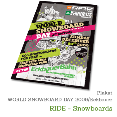 Plakat WORLD SNOWBOARD DAY 2009 - RIDE-Snowboards