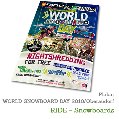 Plakat WORLD SNOWBOARD DAY 2010 - RIDE-Snowboards